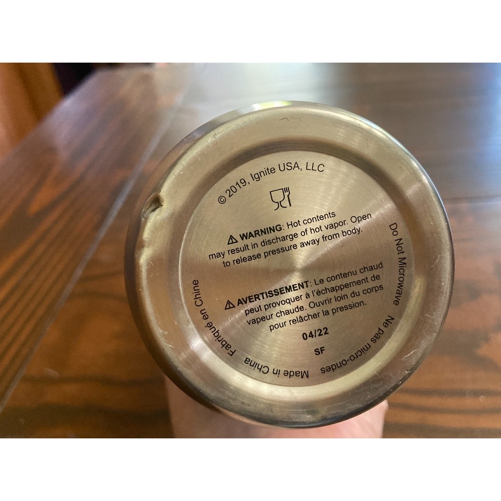 2019 Travel Mug Contigo‎ Blue Stainless Steel SnapSeal Coffee Cup - Picture 5 of 9